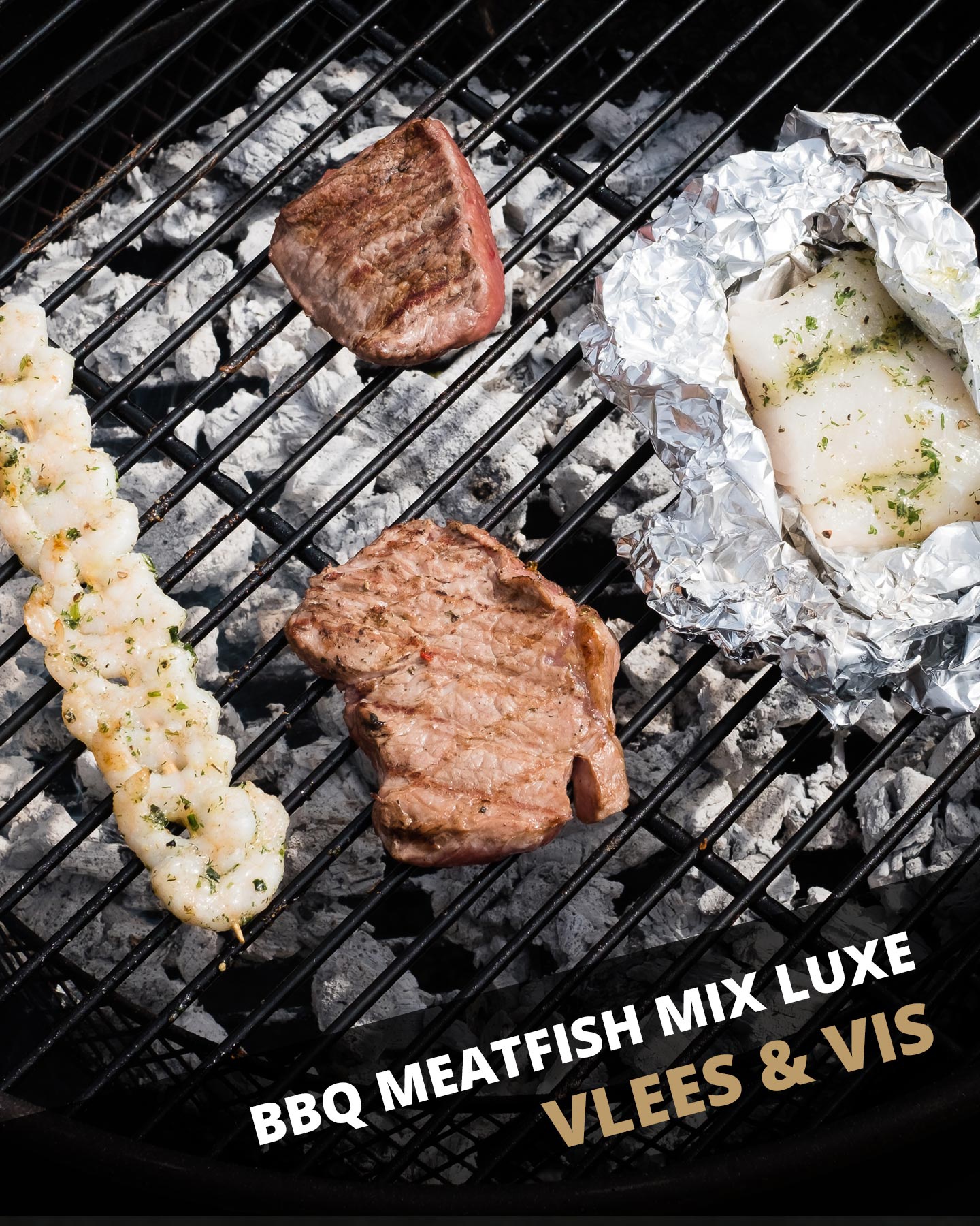 BBQ MeatFish mix luxe - vlees & vis (400 gr)
